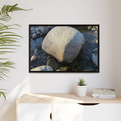 Rocky Riverbed - Unique Stretched Canvas Wall Art - Art By Earth