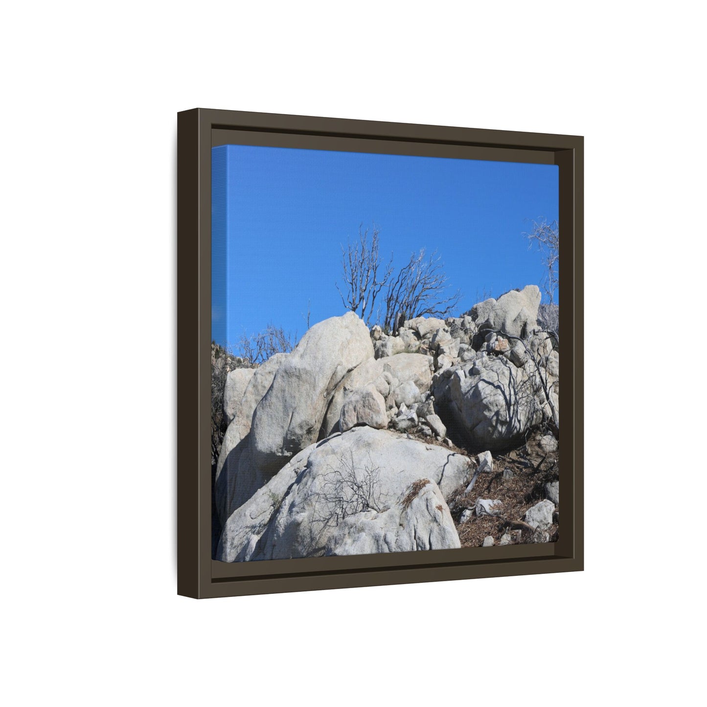 Barren Landscape with Boulder Formations - Unique Stretched Canvas Wall Art - Art By Earth