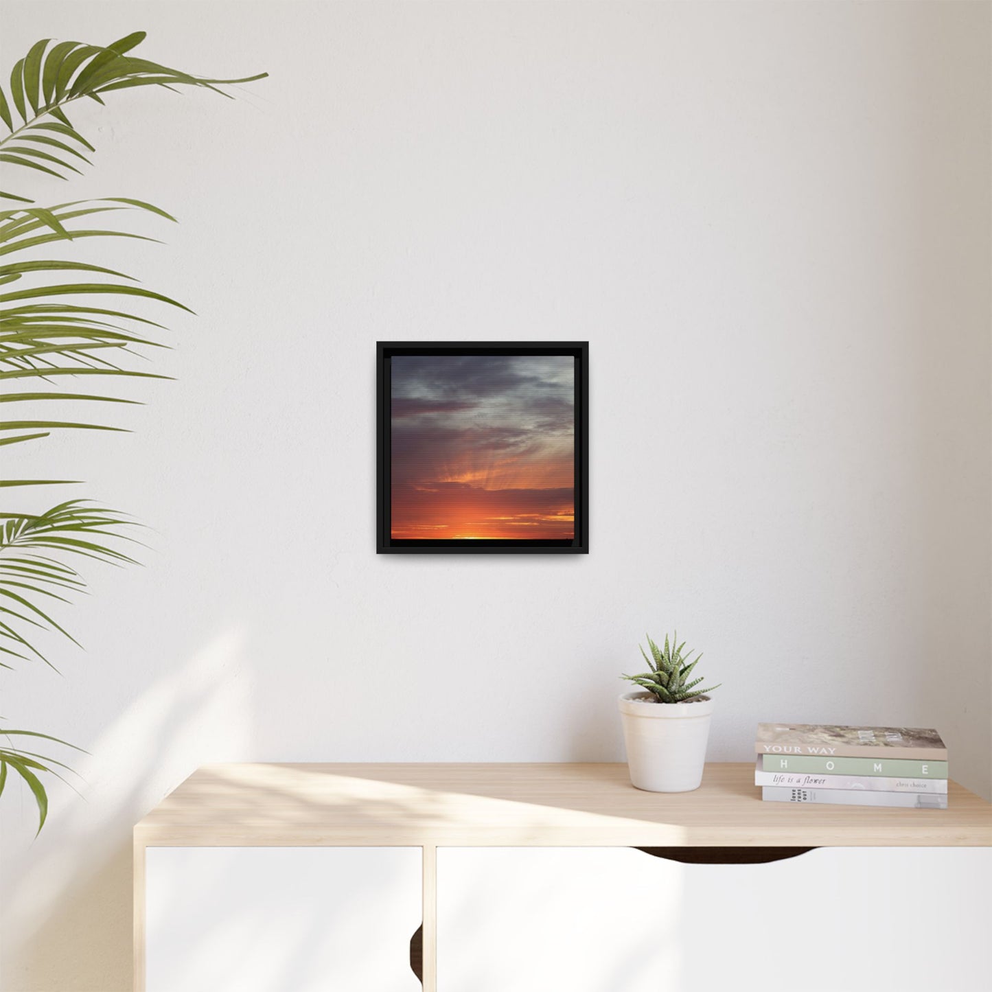 Fiery Horizon - Unique Stretched Canvas Wall Art - Art By Earth