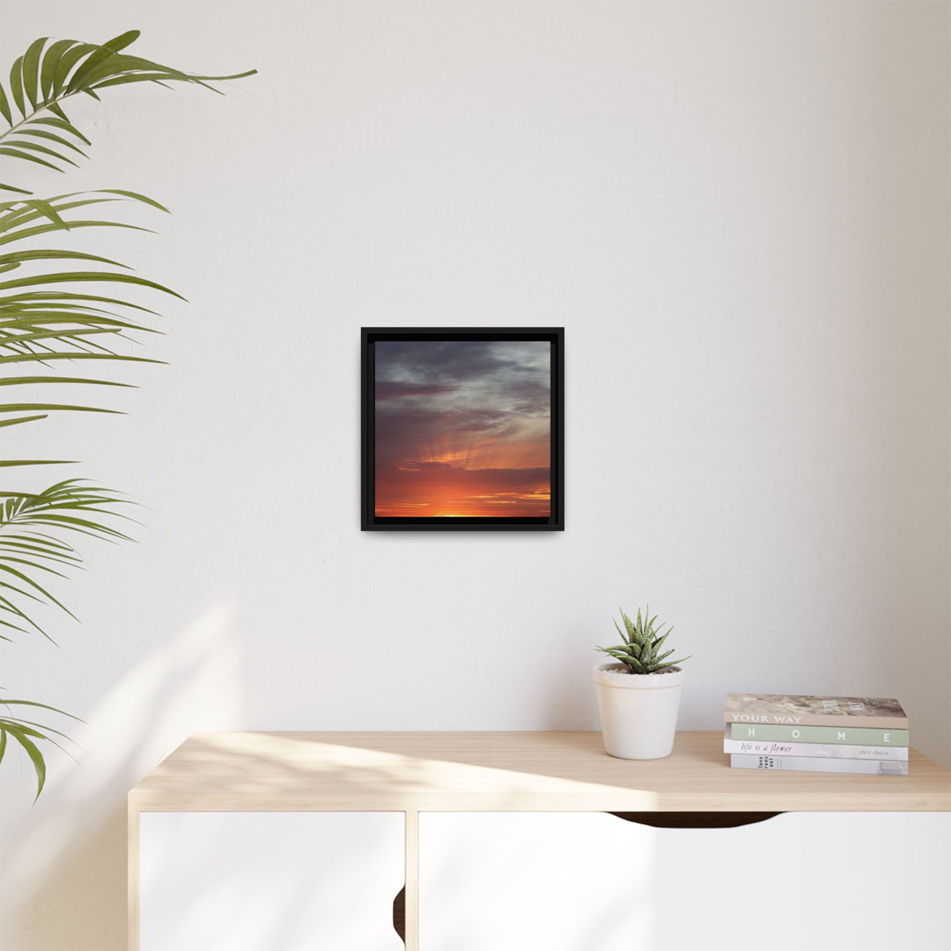 Fiery Horizon - Unique Stretched Canvas Wall Art - Art By Earth