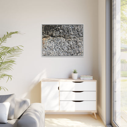 Weathered Stone Surface - Unique Stretched Canvas Wall Art