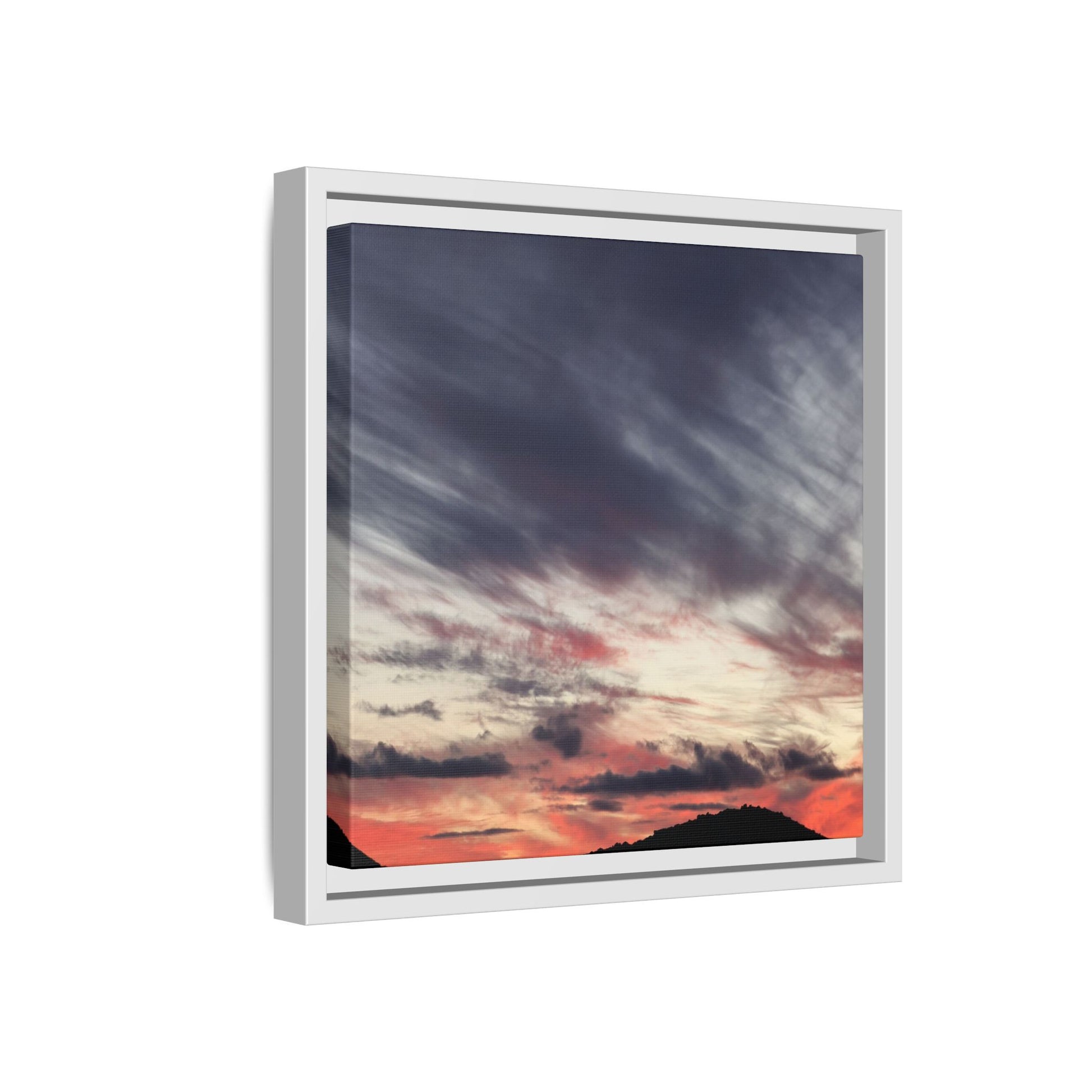 Fiery Sky at Dusk - Unique Stretched Canvas Wall Art - Art By Earth