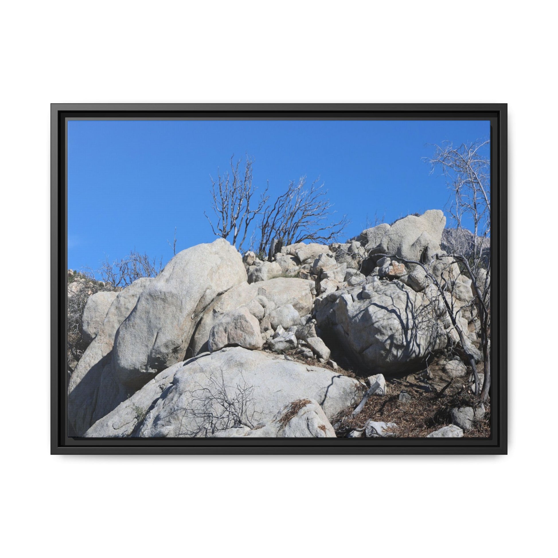 Barren Landscape with Boulder Formations - Unique Stretched Canvas Wall Art - Art By Earth