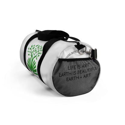 White - ART BY EARTH DUFFEL BAG