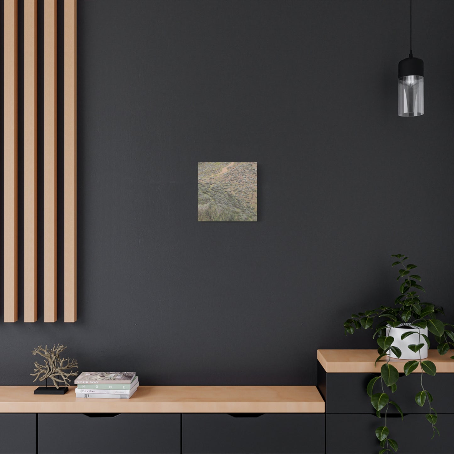 Desert Path Through Sagebrush - Unique Frameless Canvas Wall Art - Art By Earth
