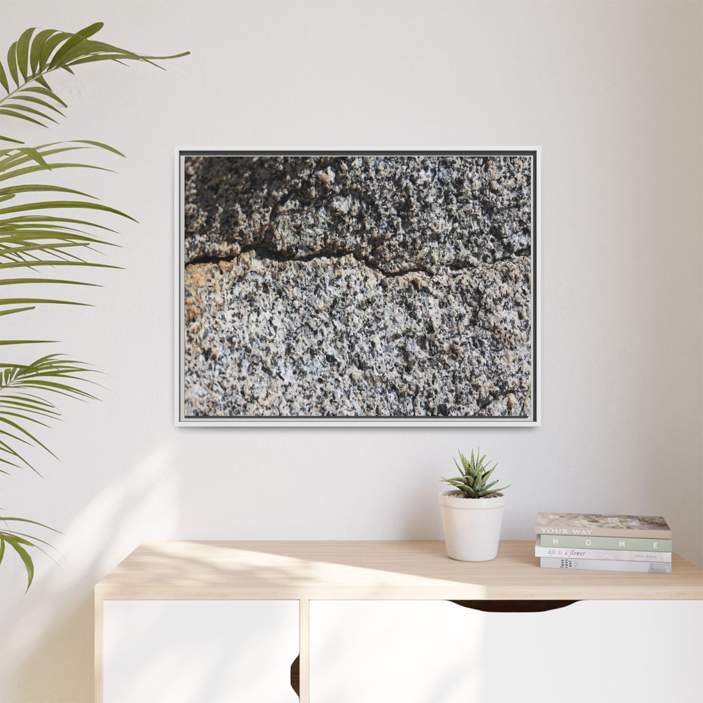 Weathered Stone Surface - Unique Stretched Canvas Wall Art