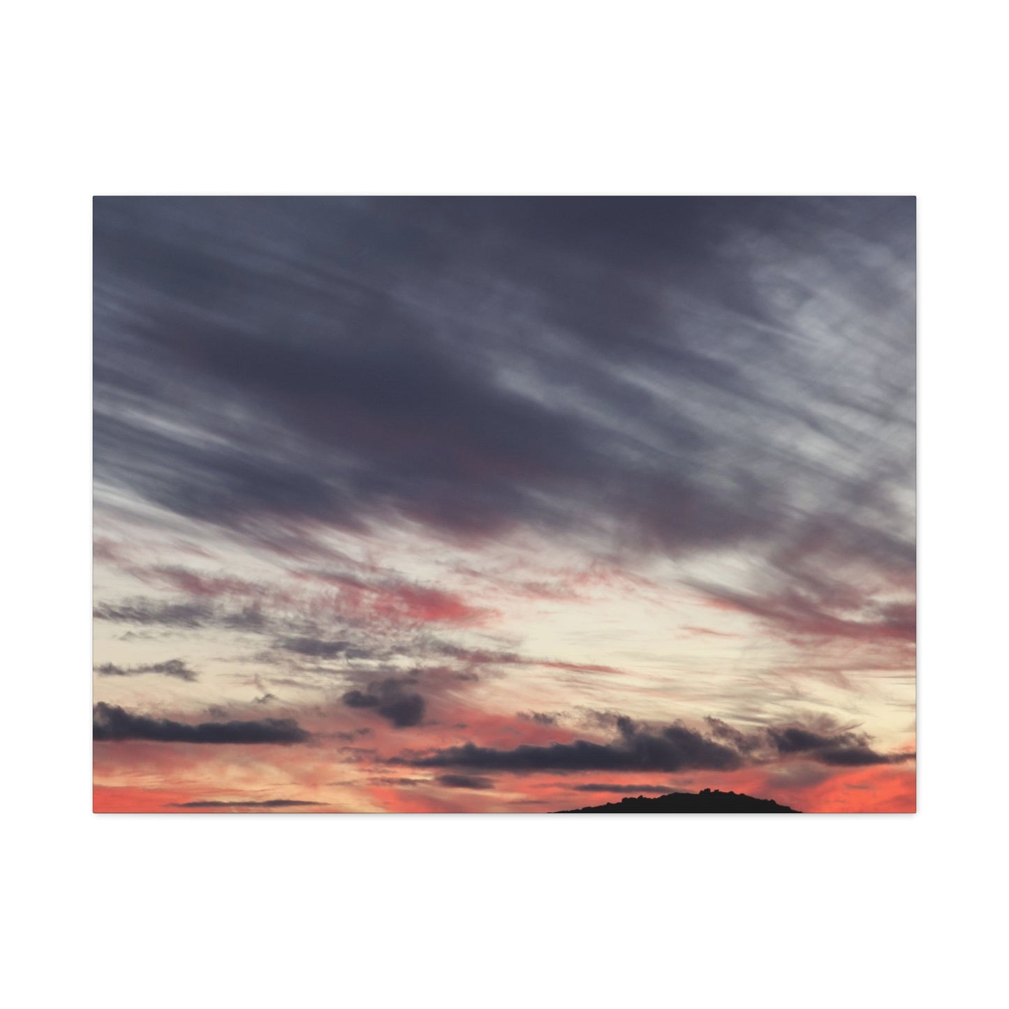 Sunset Over Mountains - Unique Frameless Canvas Wall Art - Art By Earth