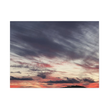 Sunset Over Mountains - Unique Frameless Canvas Wall Art - Art By Earth