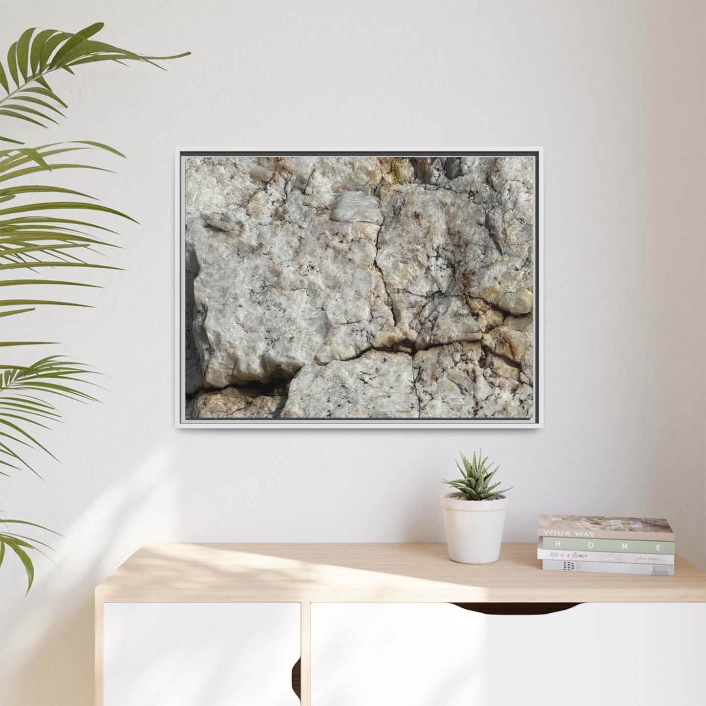 Weathered Limestone Formation - Unique Stretched Canvas Wall Art - Art By Earth