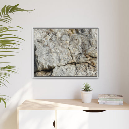 Weathered Limestone Formation - Unique Stretched Canvas Wall Art - Art By Earth