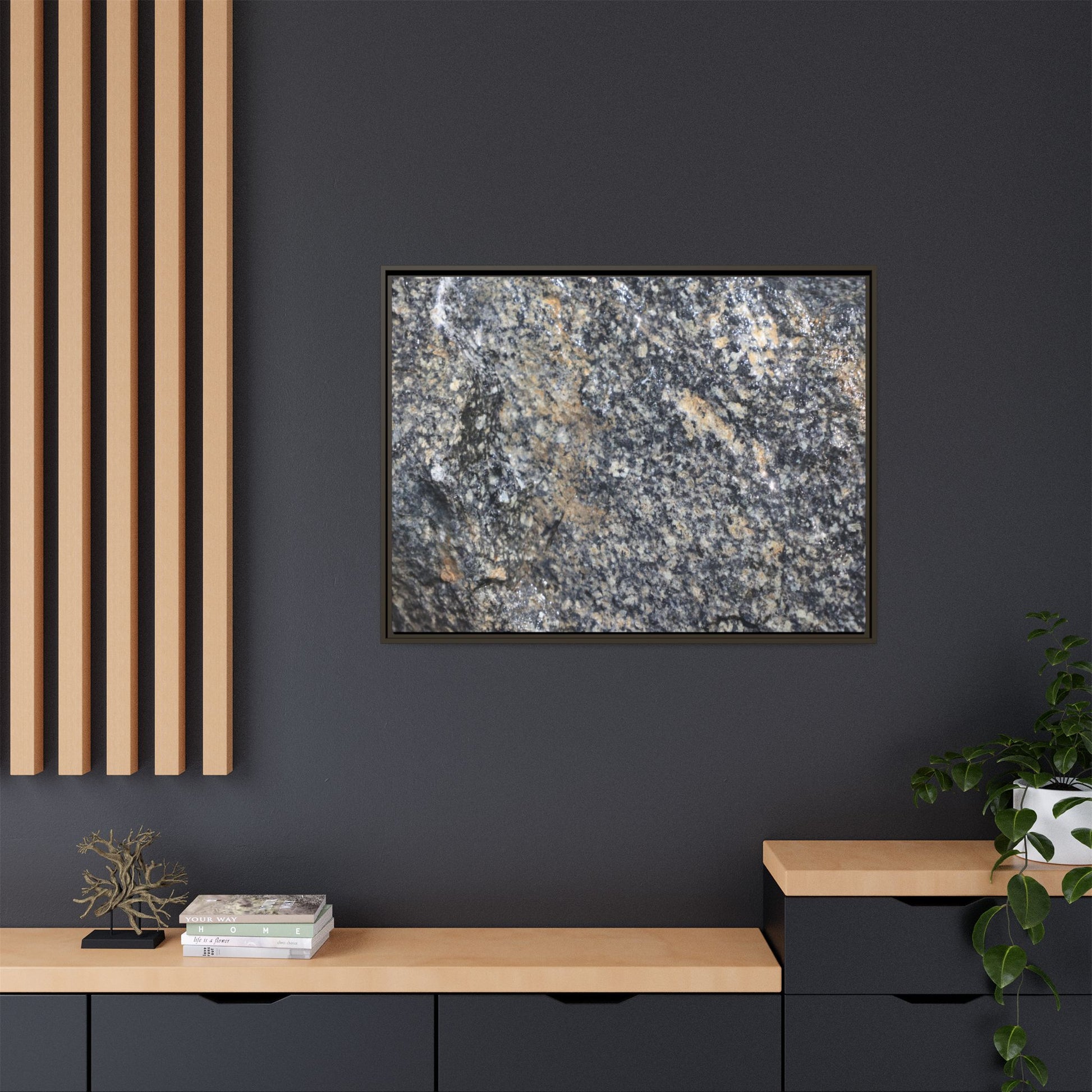 Crystalline Echoes - Unique Stretched Canvas Wall Art - Art By Earth