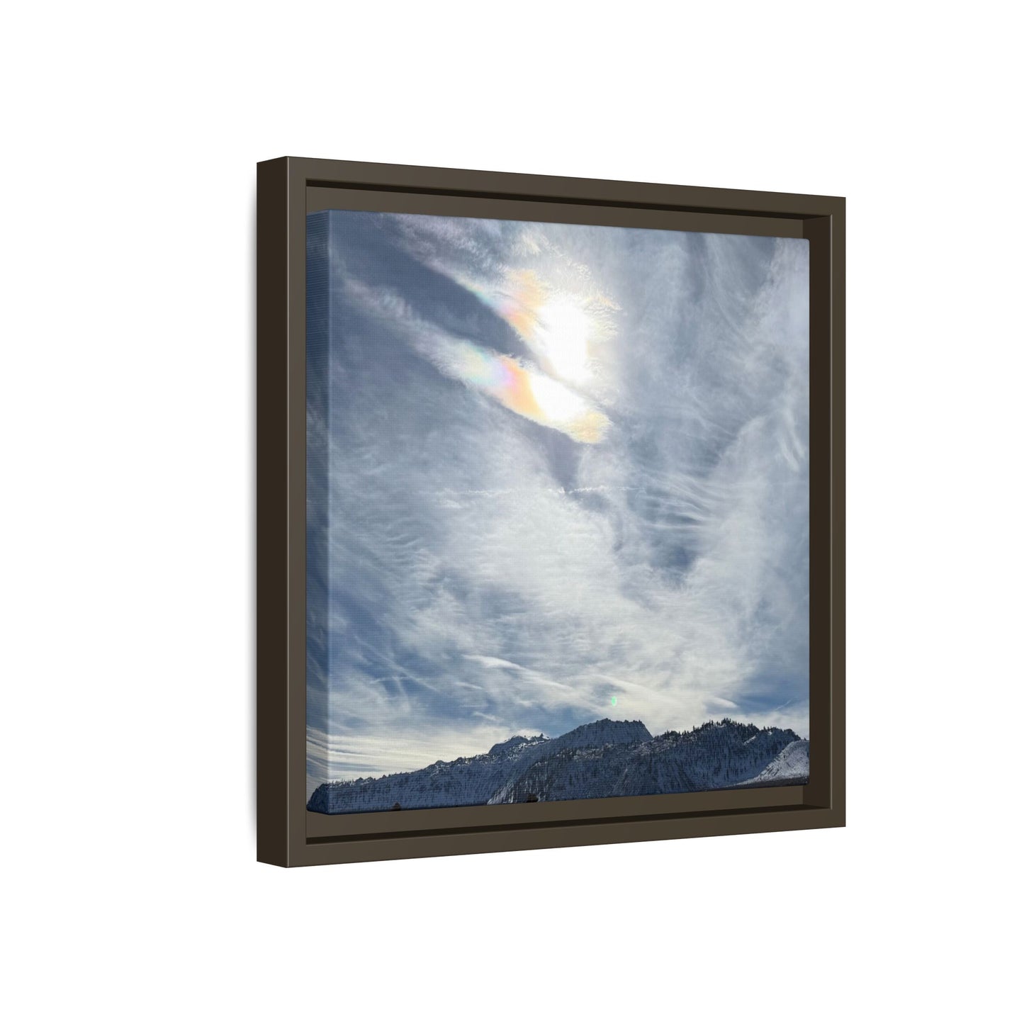 Whispers of Winter's Embrace - Unique Stretched Canvas Wall Art