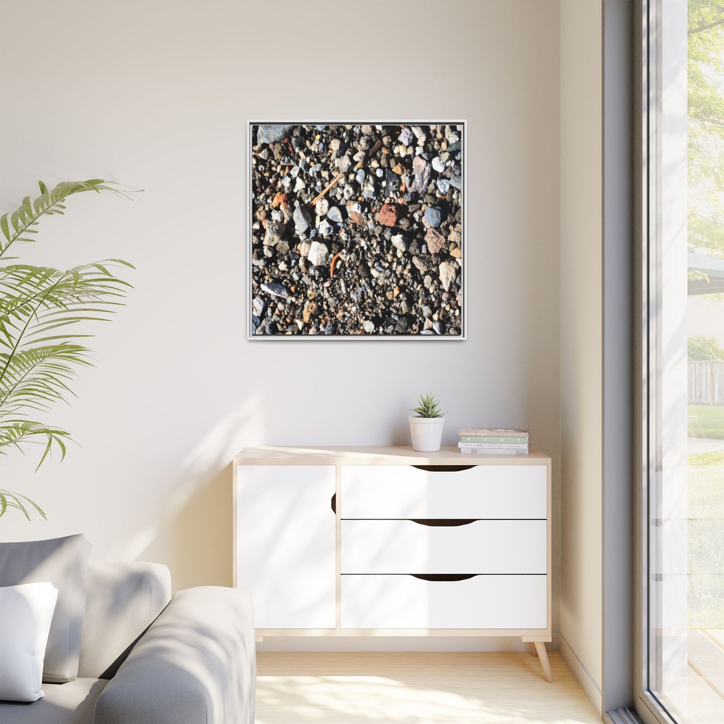 Stones and Soil - Unique Stretched Canvas Wall Art