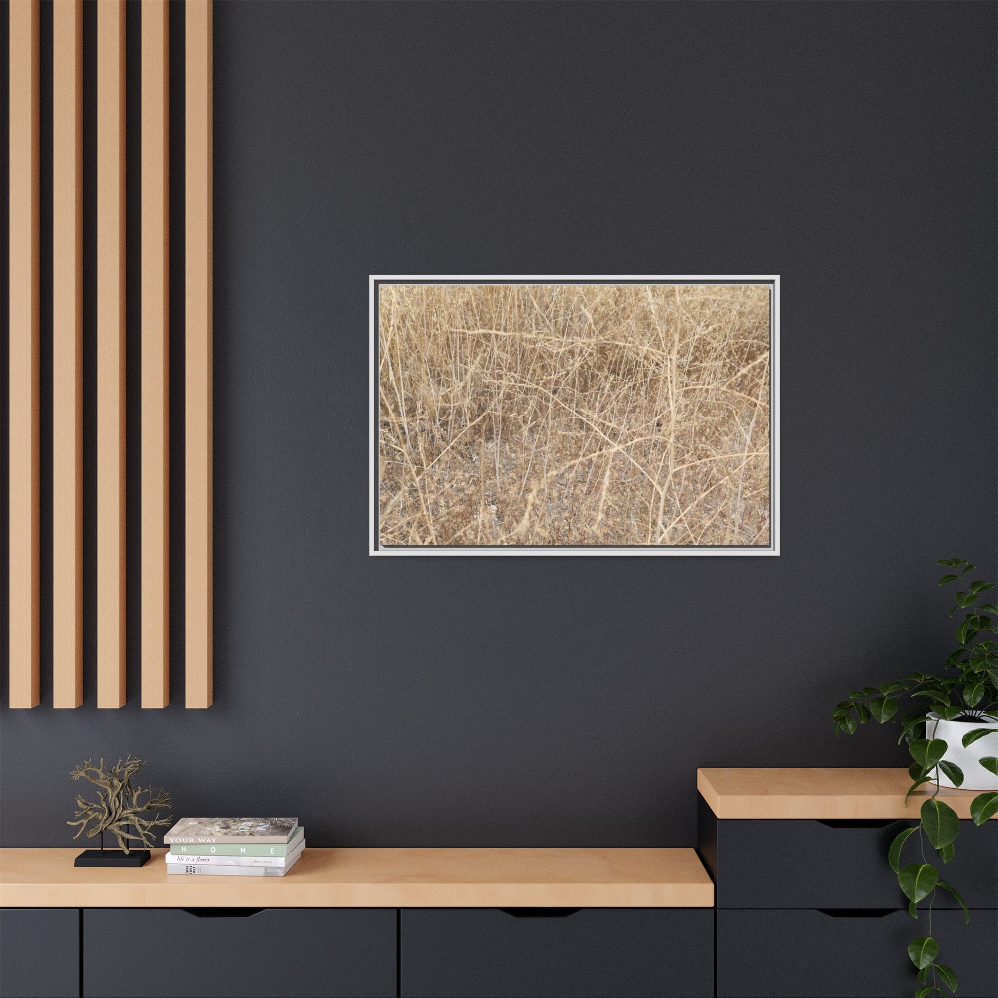 Golden Stalks - Unique Stretched Canvas Wall Art - Art By Earth