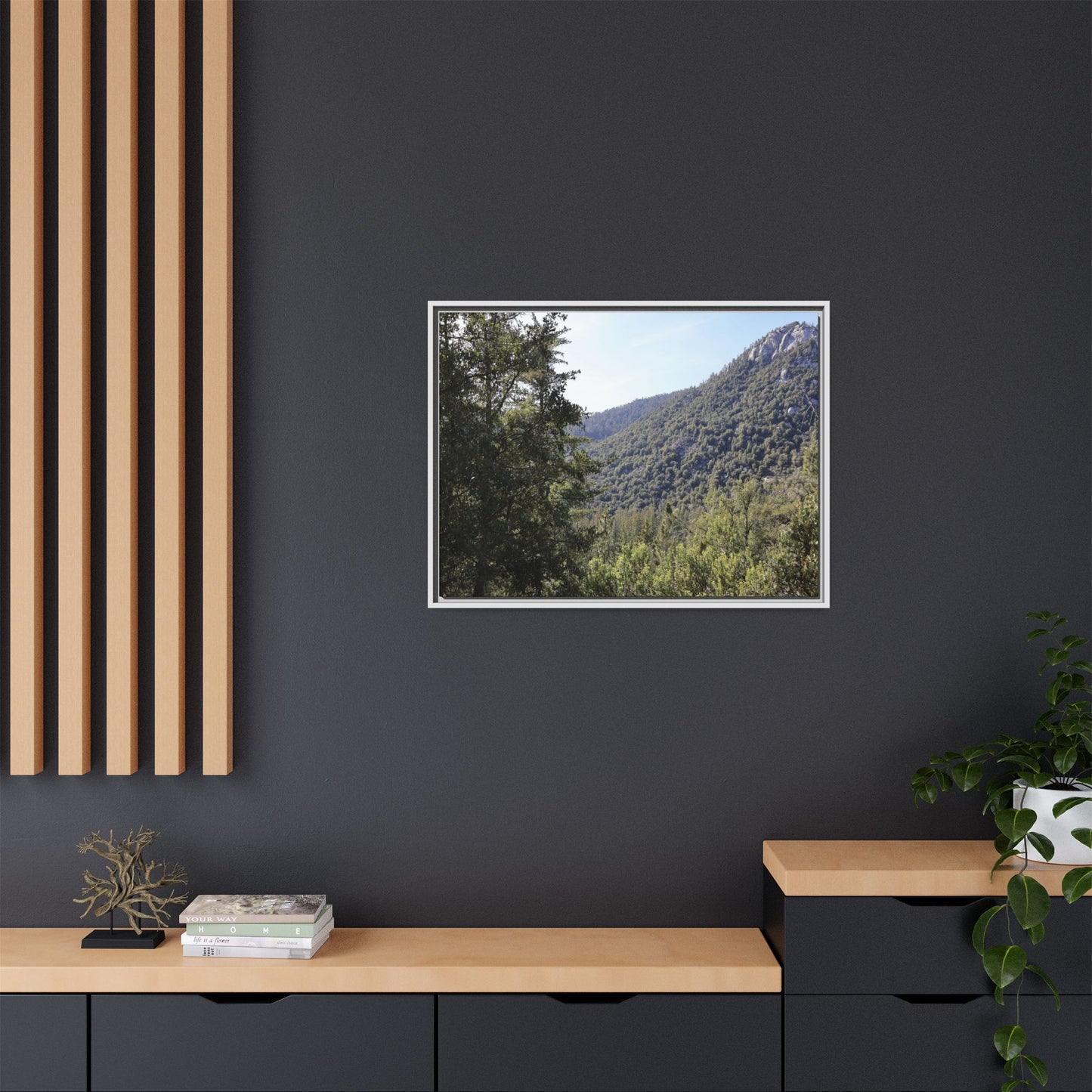 Mountain Valley Forest - Unique Stretched Canvas Wall Art