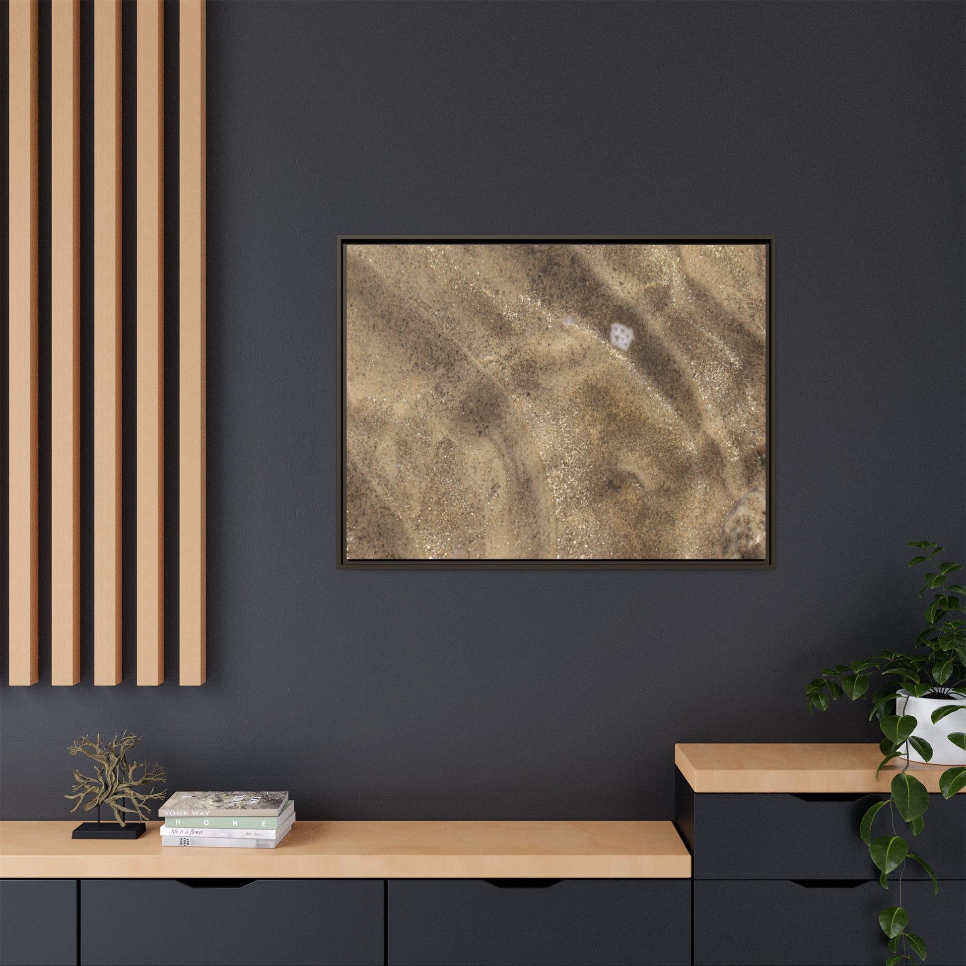 Underwater Sand Exploration - Unique Stretched Canvas Wall Art - Art By Earth