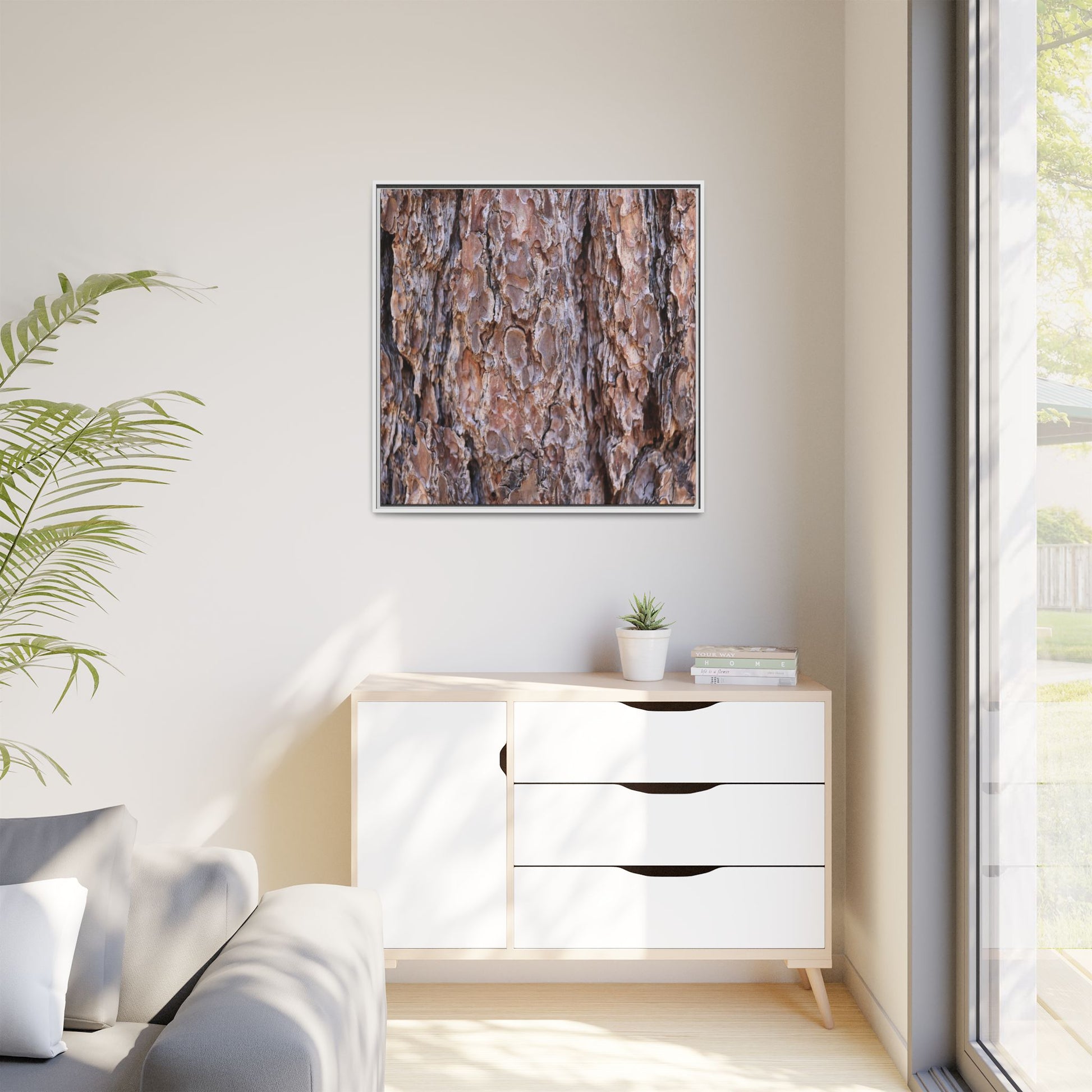 Woody Layers - Unique Stretched Canvas Wall Art - Art By Earth