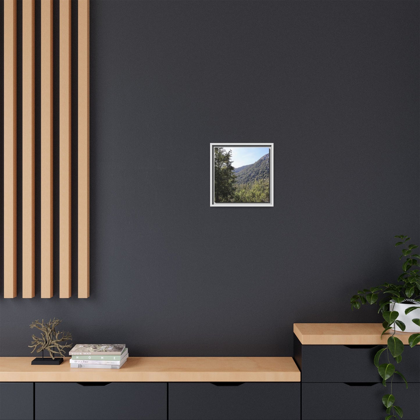 Mountain Valley Forest - Unique Stretched Canvas Wall Art