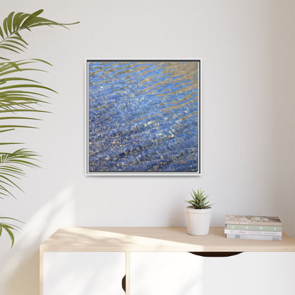 Aqua Fragments - Unique Stretched Canvas Wall Art