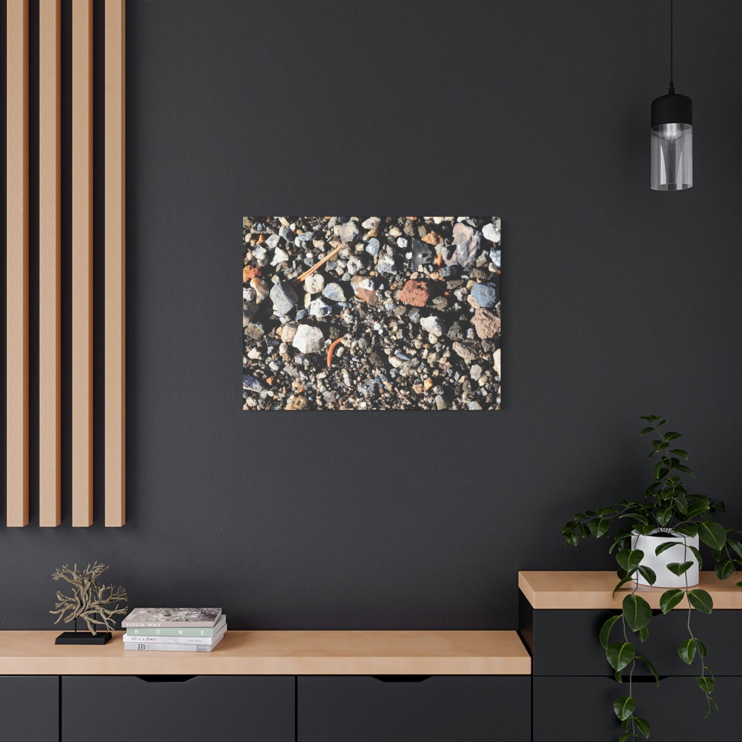 Scattered Stones - Unique Frameless Canvas Wall Art