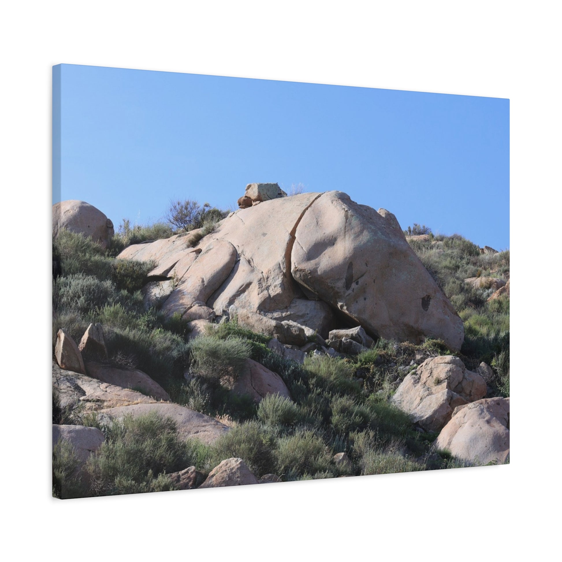 Ancient Rocks in Desert Landscape - Unique Frameless Canvas Wall Art - Art By Earth