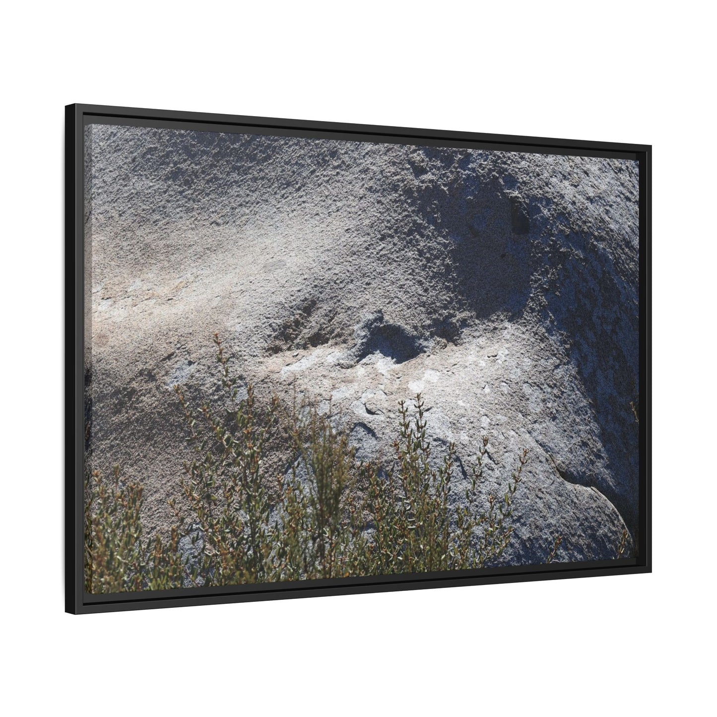 Weathered Boulder with Character - Unique Stretched Canvas Wall Art