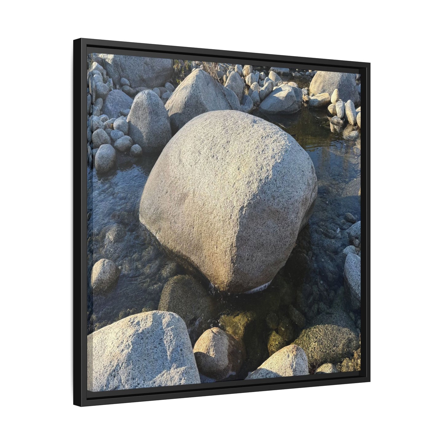 Rocky Riverbed - Unique Stretched Canvas Wall Art - Art By Earth