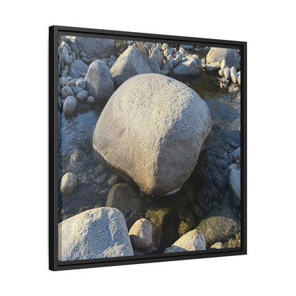 Rocky Riverbed - Unique Stretched Canvas Wall Art - Art By Earth