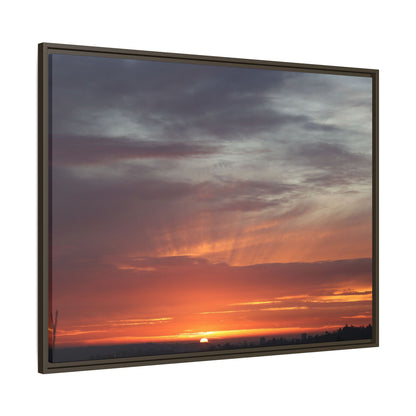 Fiery Horizon - Unique Stretched Canvas Wall Art - Art By Earth