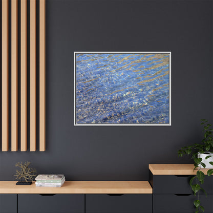 Aqua Fragments - Unique Stretched Canvas Wall Art