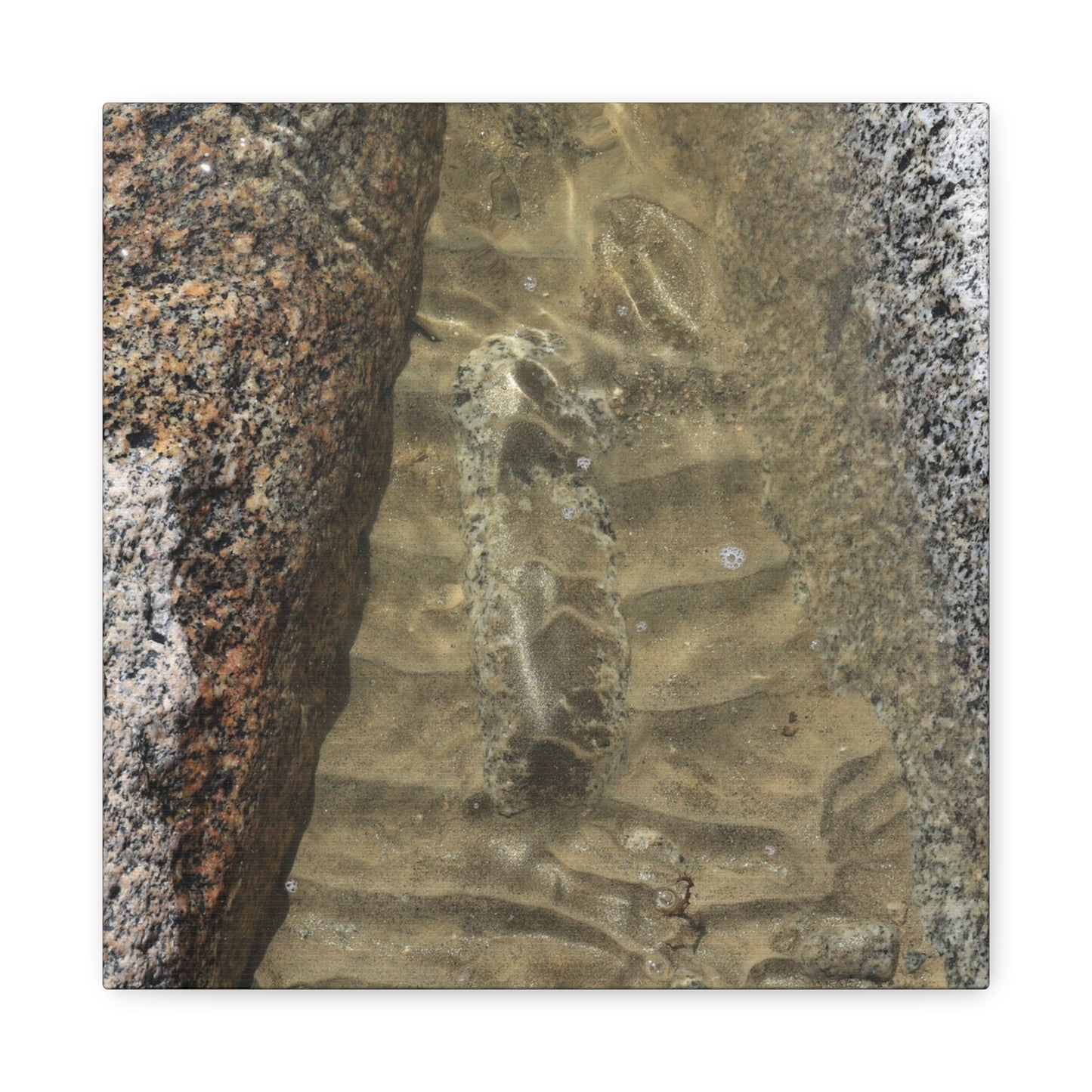 Weathered Concrete Gap - Unique Frameless Canvas Wall Art - Art By Earth