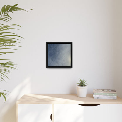 Undulating Whispers of Cerulean Stillness - Unique Stretched Canvas Wall Art - Art By Earth