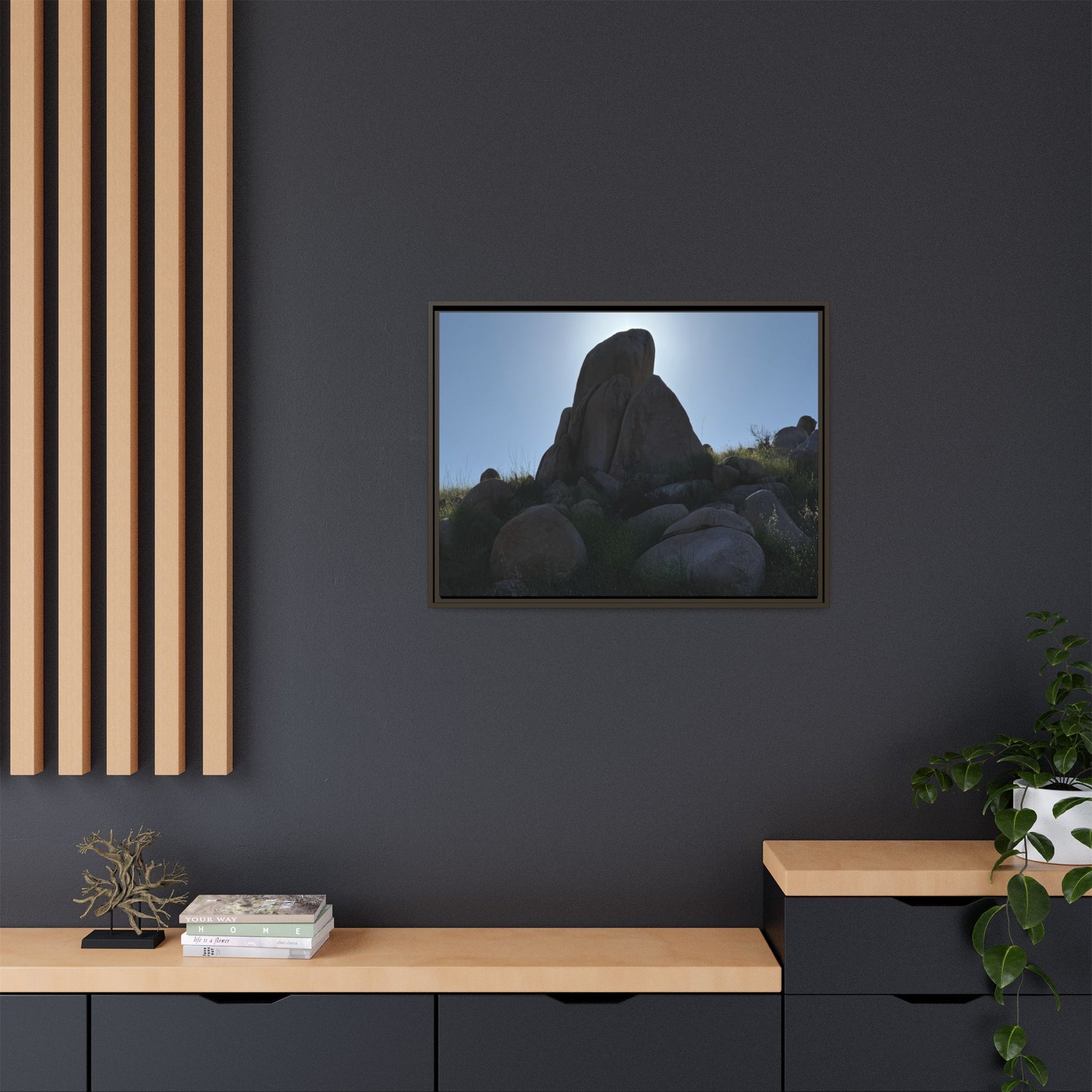Boulder Silhouette - Unique Stretched Canvas Wall Art - Art By Earth