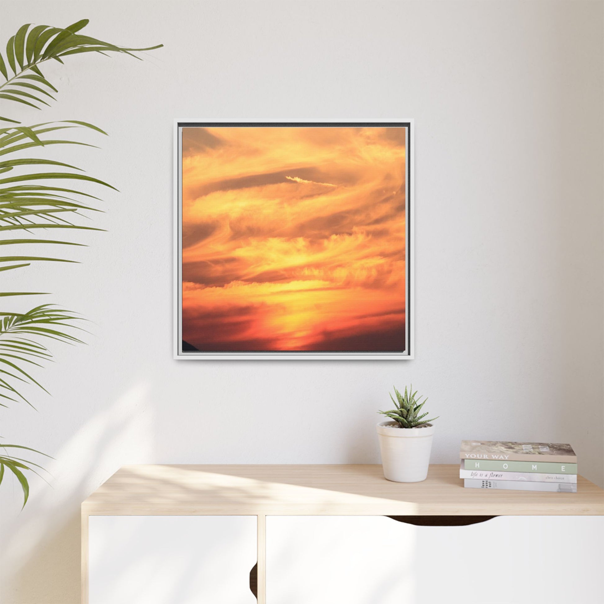 Burning Skies - Unique Stretched Canvas Wall Art - Art By Earth