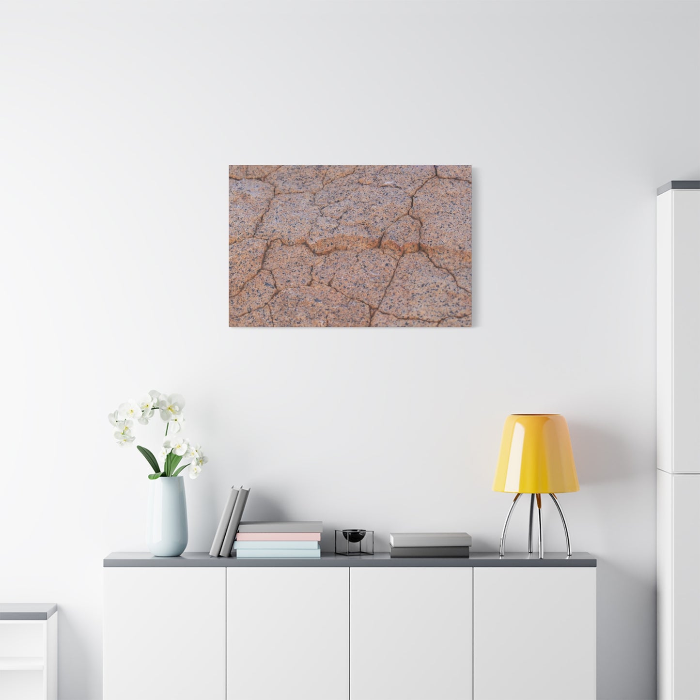 Cracked Earth's Whispers - Unique Frameless Canvas Wall Art - Art By Earth