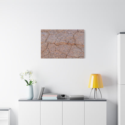 Cracked Earth's Whispers - Unique Frameless Canvas Wall Art - Art By Earth