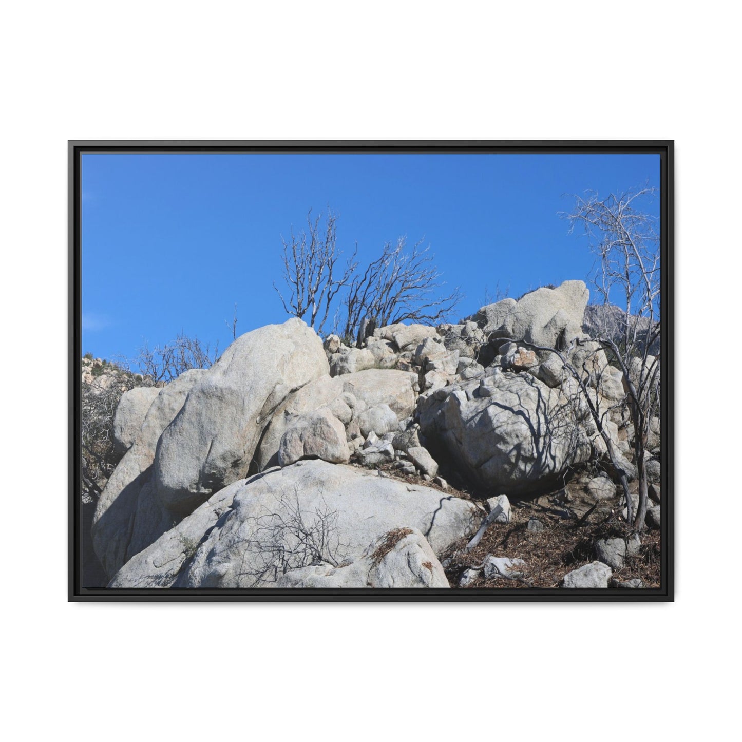 Barren Landscape with Boulder Formations - Unique Stretched Canvas Wall Art - Art By Earth