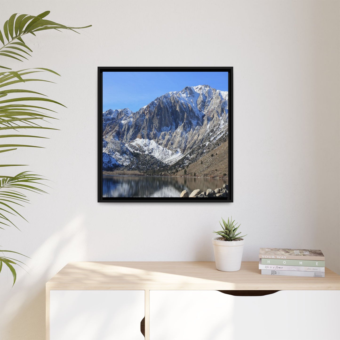 Frozen Reflection - Unique Stretched Canvas Wall Art