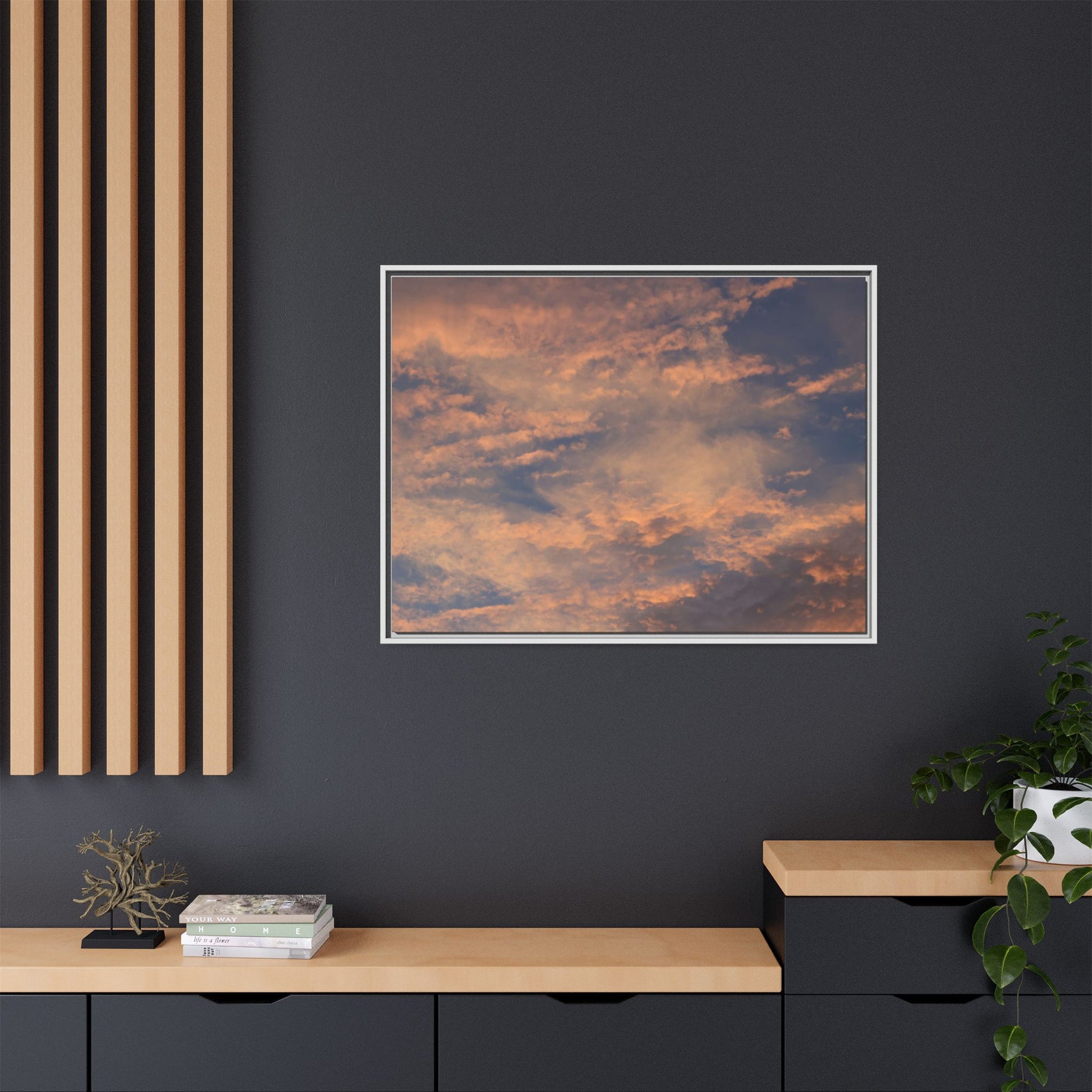 Sunset's Ethereal Canvas - Unique Stretched Canvas Wall Art - Art By Earth