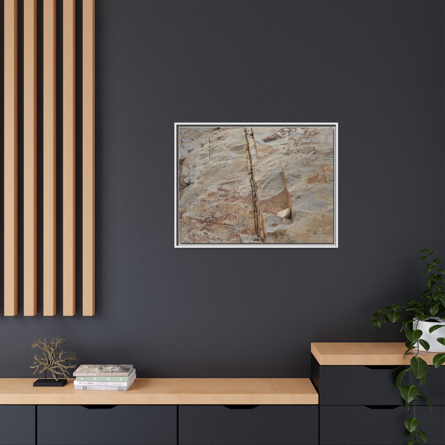 Sedimentary Symphony - Unique Stretched Canvas Wall Art - Art By Earth