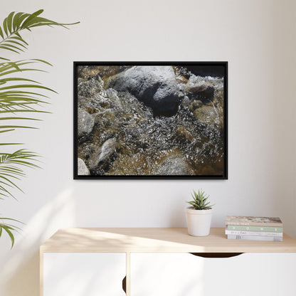 Water's Dance Over Stone - Unique Stretched Canvas Wall Art - Art By Earth