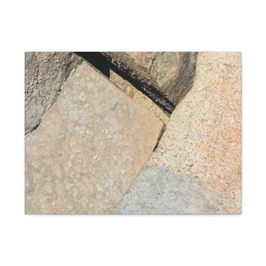 Stone Fragments - Unique Frameless Canvas Wall Art - Art By Earth
