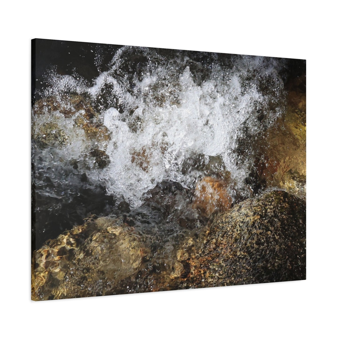 Stone and Surge - Unique Frameless Canvas Wall Art - Art By Earth
