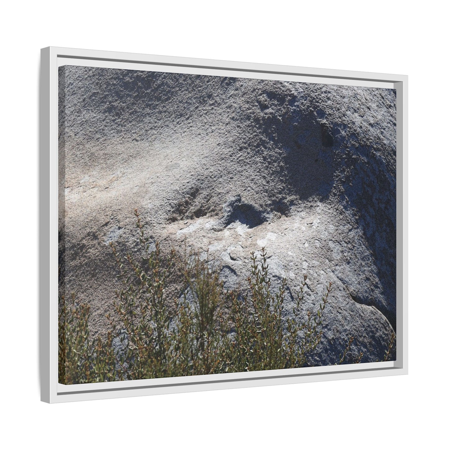Weathered Boulder with Character - Unique Stretched Canvas Wall Art