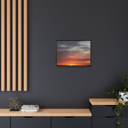 Fiery Horizon - Unique Stretched Canvas Wall Art - Art By Earth