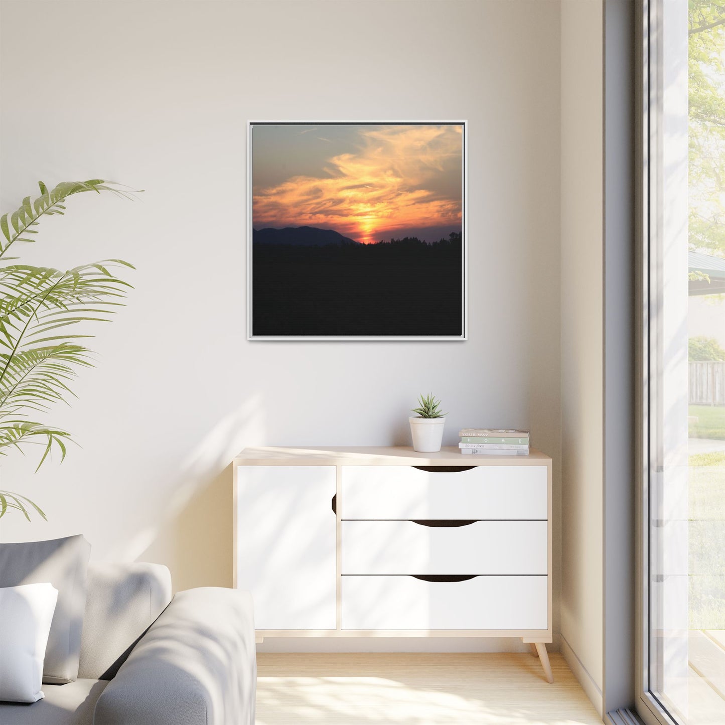 Gilded Horizon - Unique Stretched Canvas Wall Art - Art By Earth