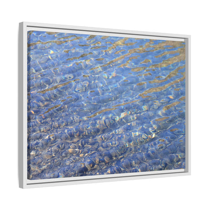 Aqua Fragments - Unique Stretched Canvas Wall Art