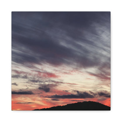 Sunset Over Mountains - Unique Frameless Canvas Wall Art - Art By Earth