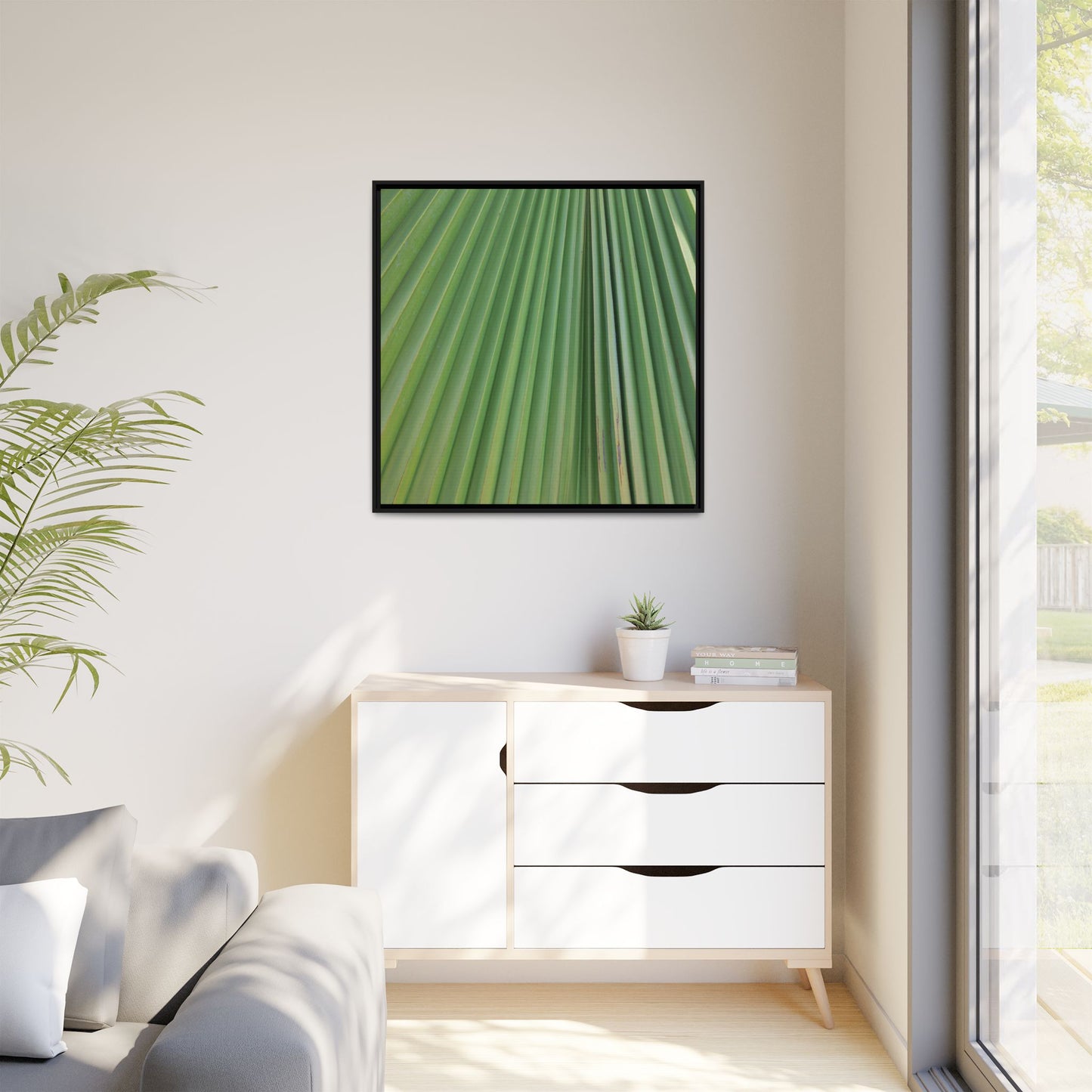 Emerald Rays - Unique Stretched Canvas Wall Art - Art By Earth