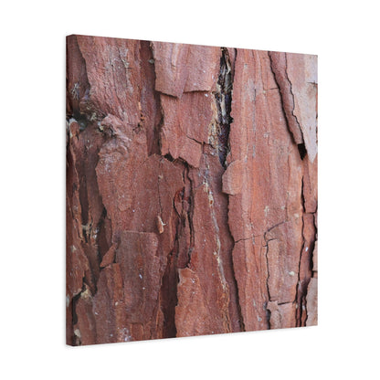 Crimson Fissures - Unique Frameless Canvas Wall Art - Art By Earth